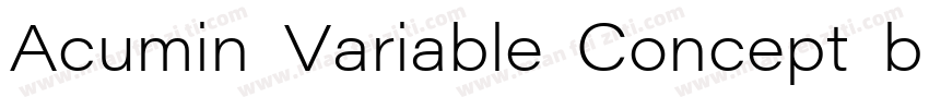 Acumin Variable Concept blod字体转换